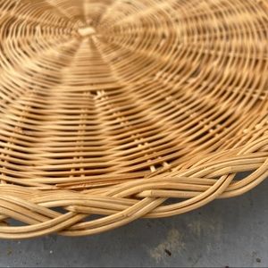 Vintage Accents - Vintage Flat Wicker Basket Vintage Accents - Vintage Flat Wicker Basket